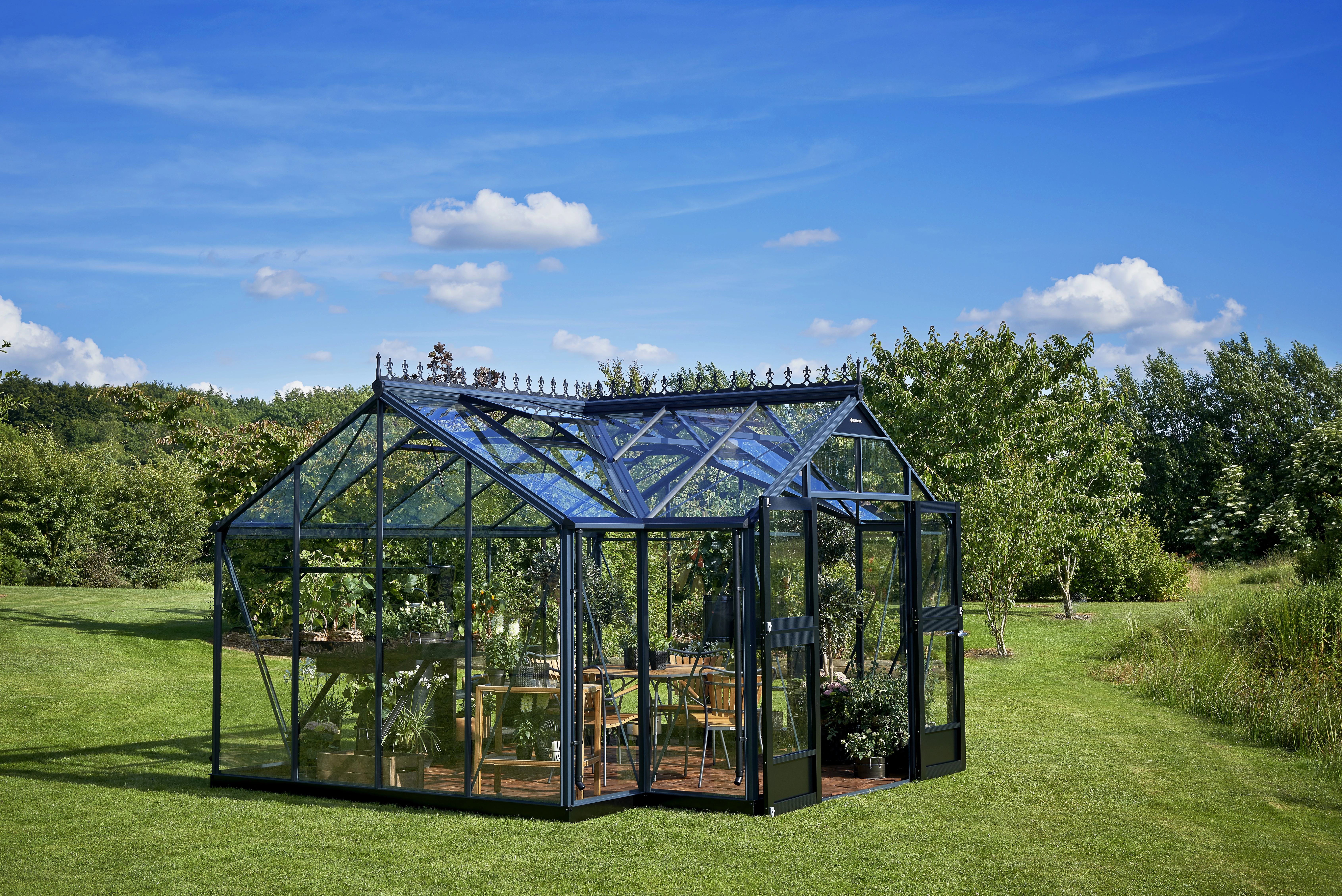 Royal Well Tuinkas Orangeri 15,1 439 x 368 cm Antraciet - Afbeelding 3